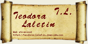 Teodora Laletin vizit kartica